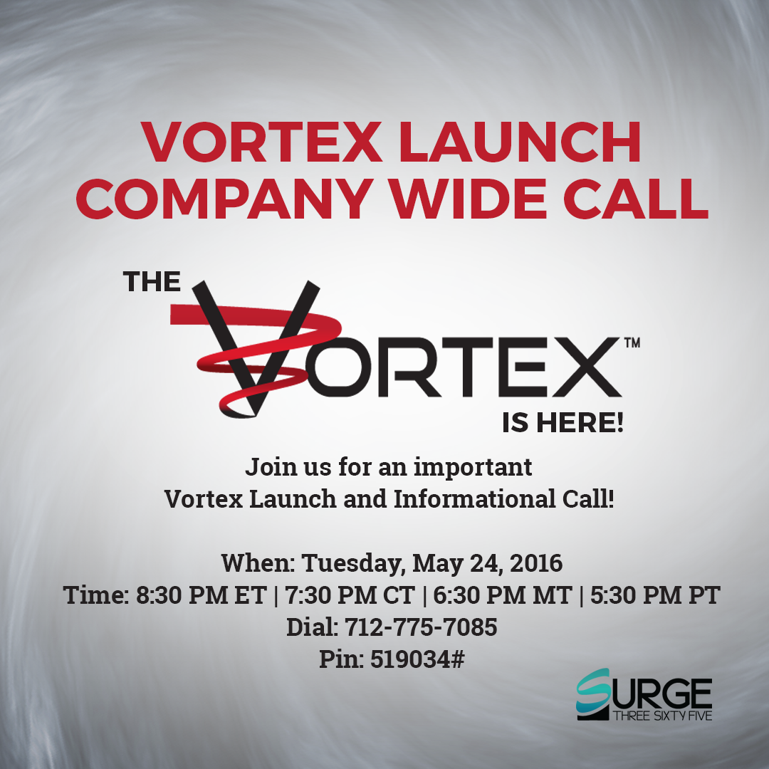 Vortex launch call graphic